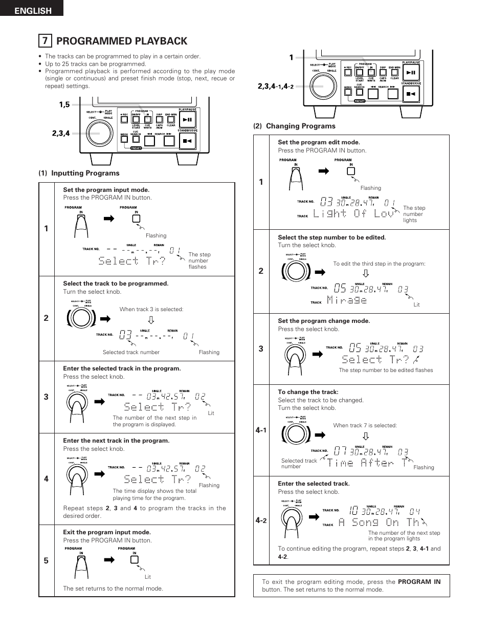 Programmed playback | Denon DN-M991R User Manual | Page 26 / 41