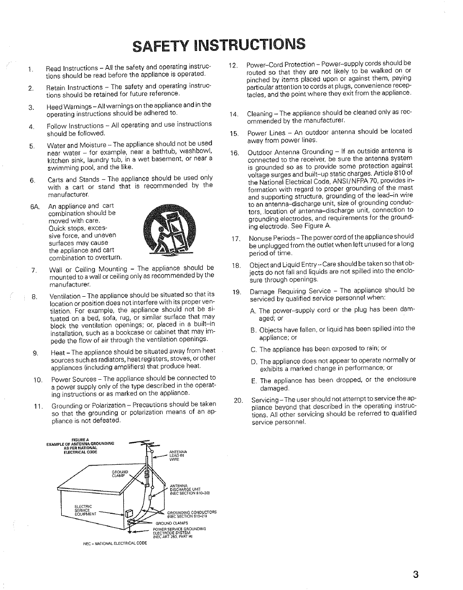 Safety instructions | Denon AVR-3600 User Manual | Page 3 / 36