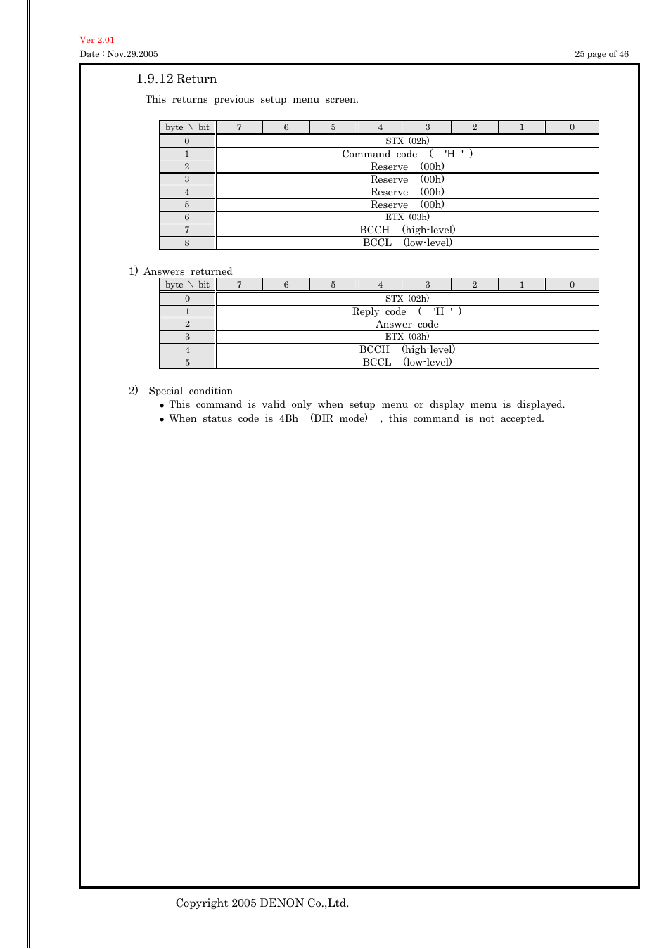 Return | Denon DVD-757 User Manual | Page 25 / 46