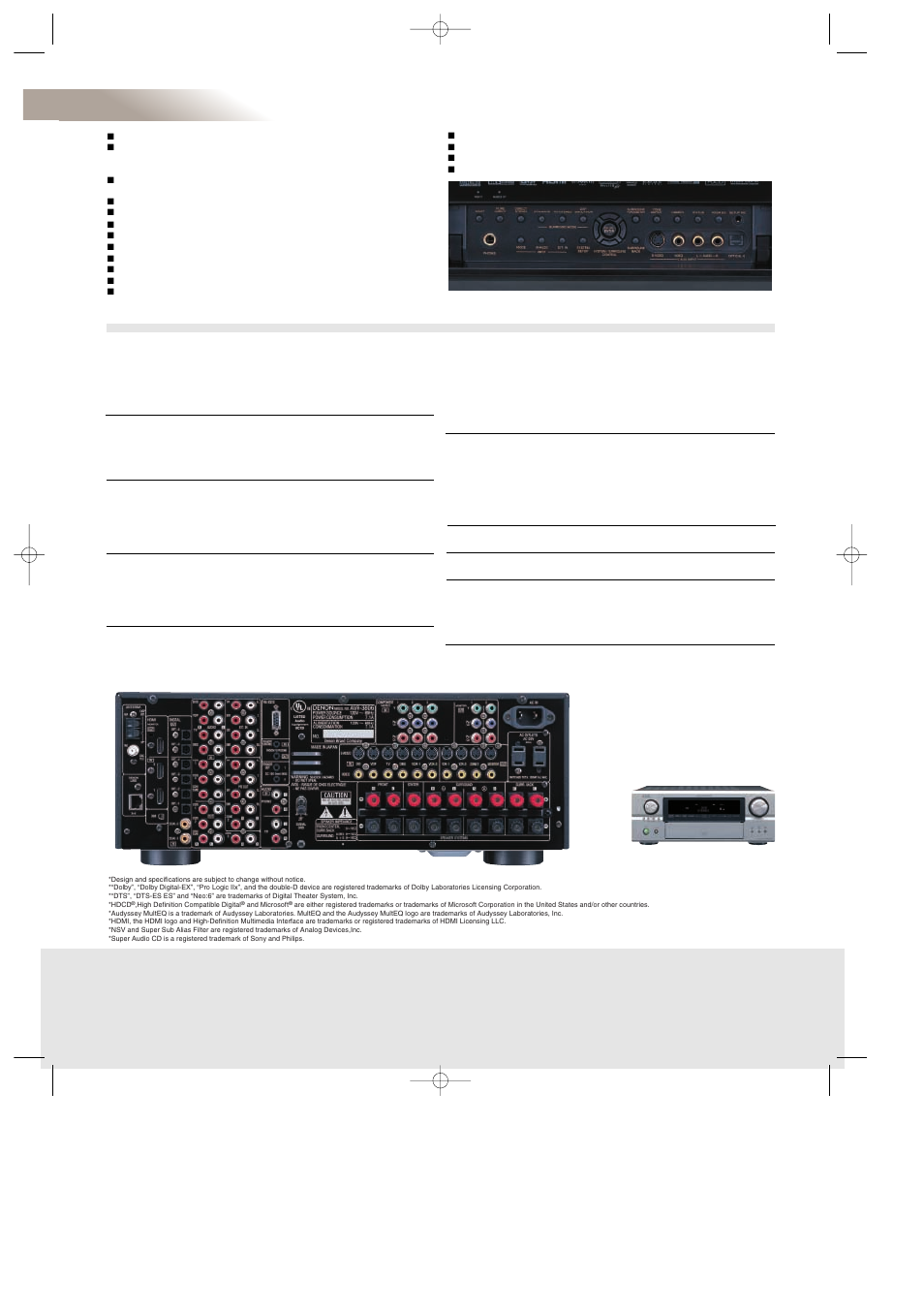 Avr-3806 | Denon DDSC-DIGITAL AVR-3806 User Manual | Page 2 / 2