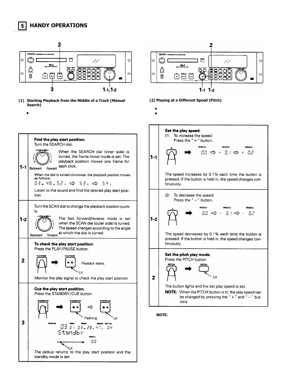 Handy operations | Denon DN-C680 User Manual | Page 14 / 26