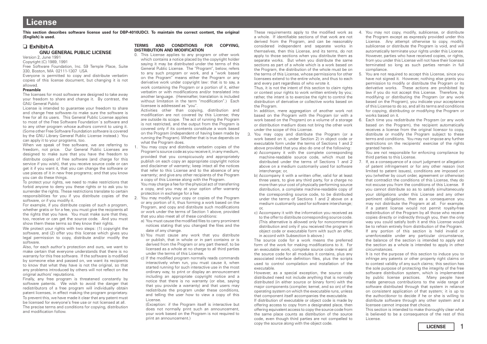 License | Denon DBP 4010UDCI User Manual | Page 59 / 69