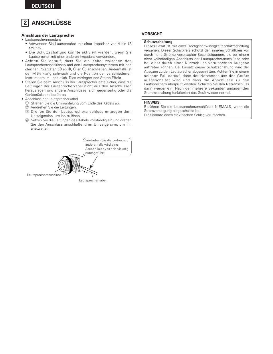 2 anschlüsse | Denon PMA-SA1 User Manual | Page 18 / 76