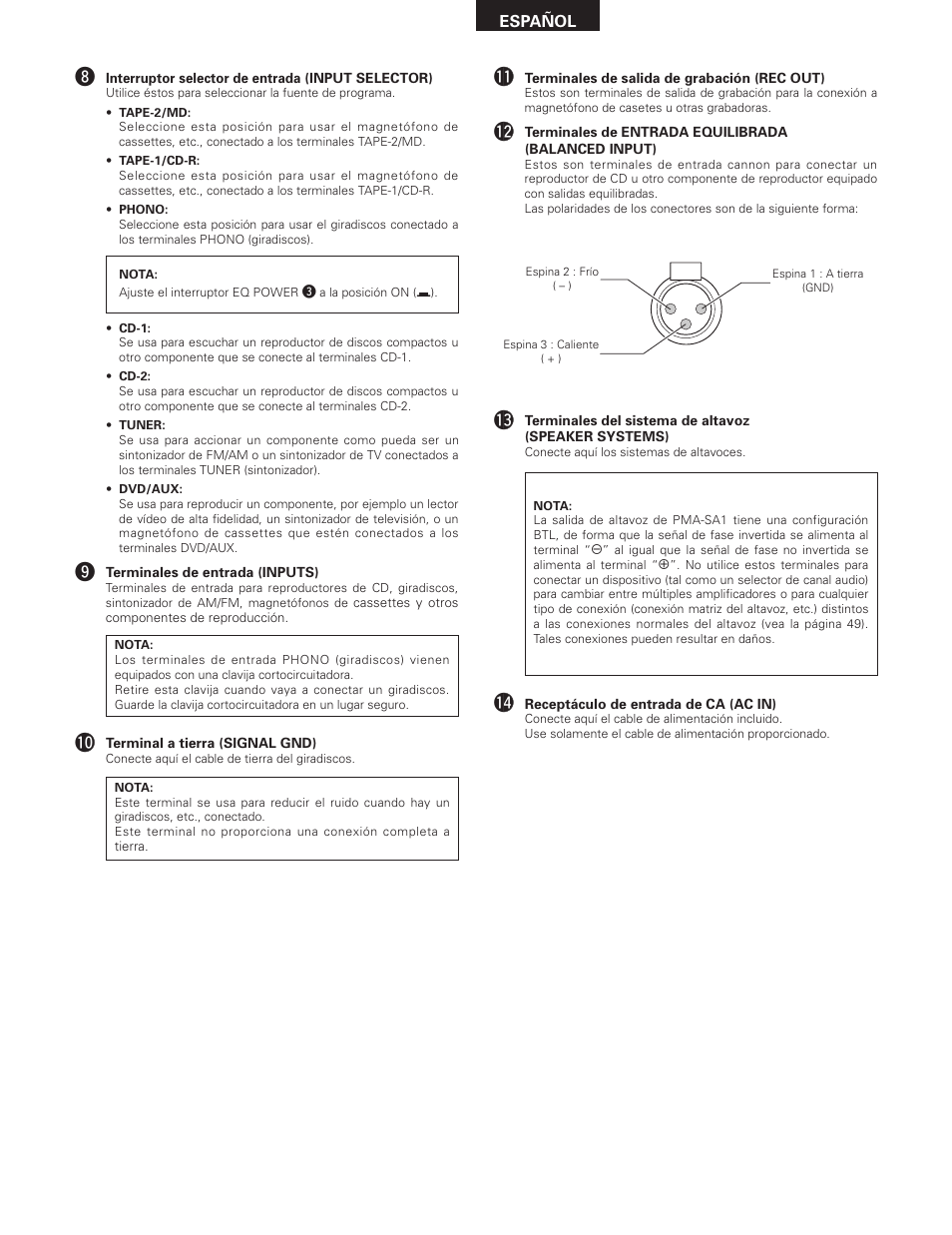 Denon PMA-SA1 User Manual | Page 47 / 76