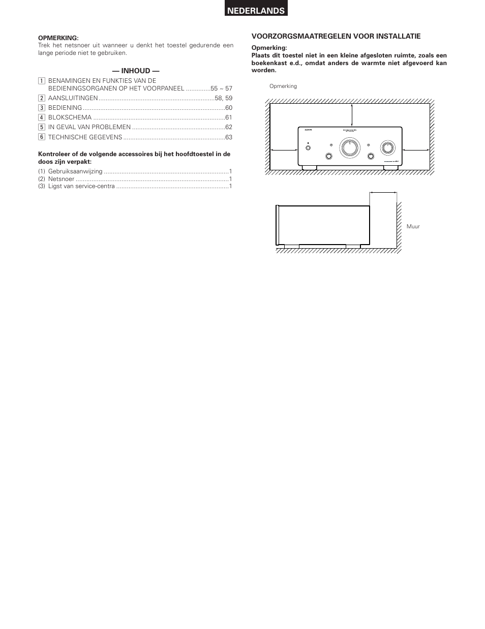 Nederlands | Denon PMA-SA1 User Manual | Page 54 / 76