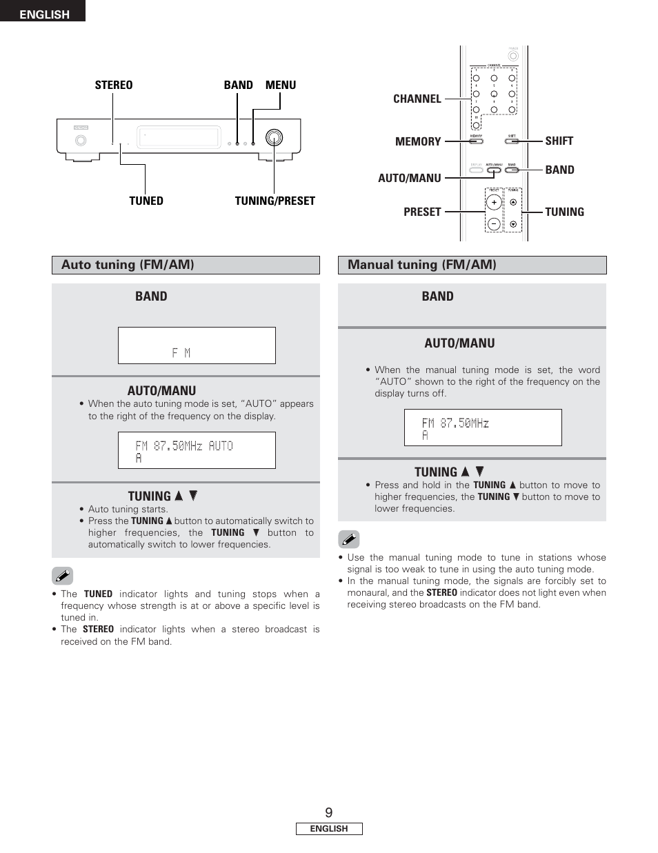 Denon TU-1500AE User Manual | Page 14 / 134