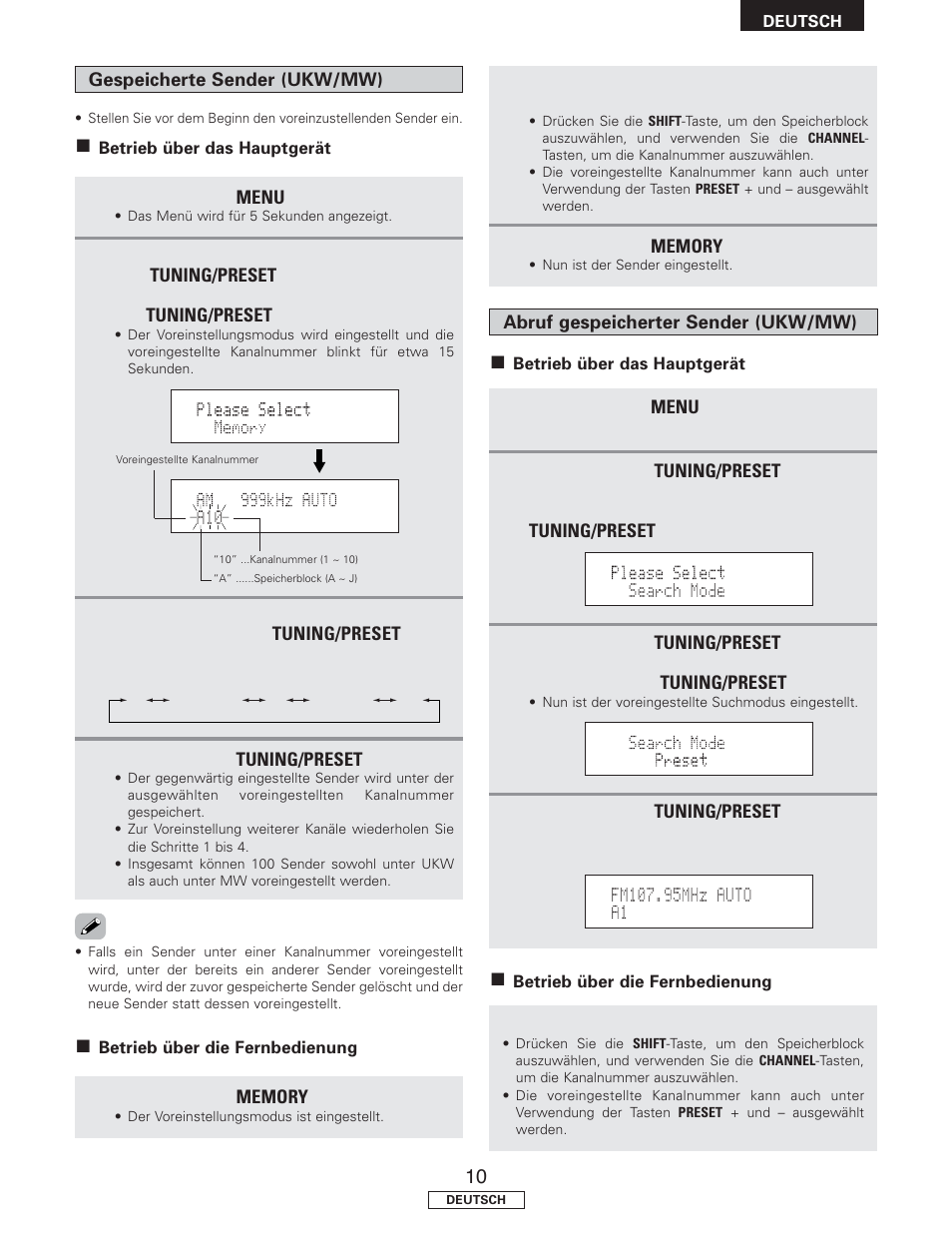 Denon TU-1500AE User Manual | Page 33 / 134