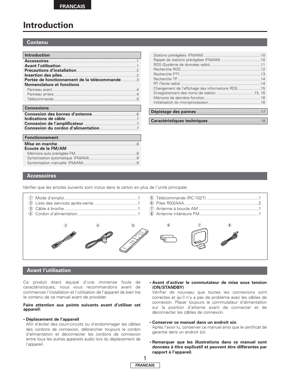 Introduction | Denon TU-1500AE User Manual | Page 42 / 134