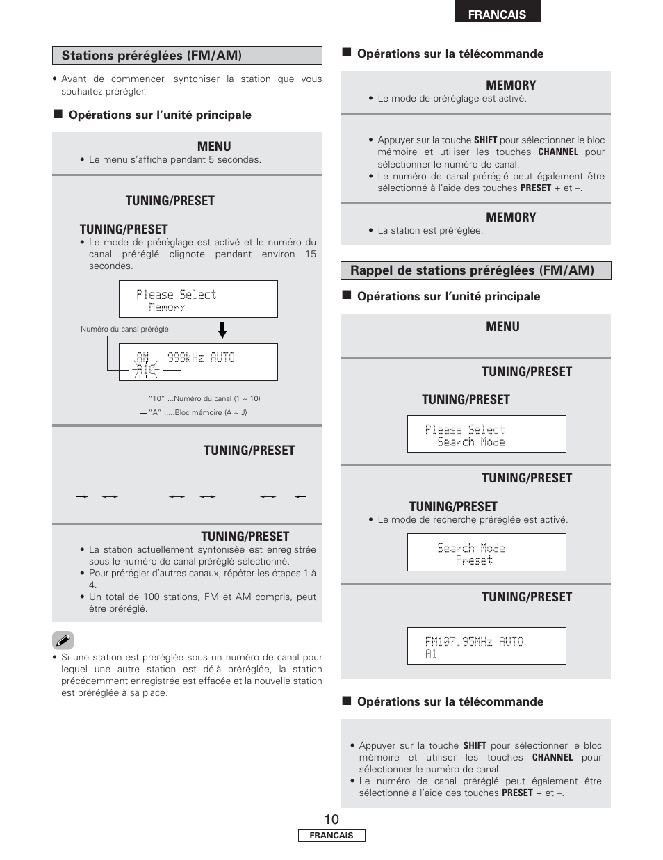 Denon TU-1500AE User Manual | Page 51 / 134