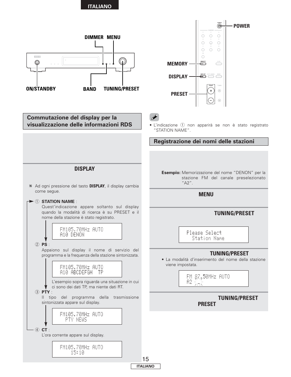 Denon TU-1500AE User Manual | Page 74 / 134