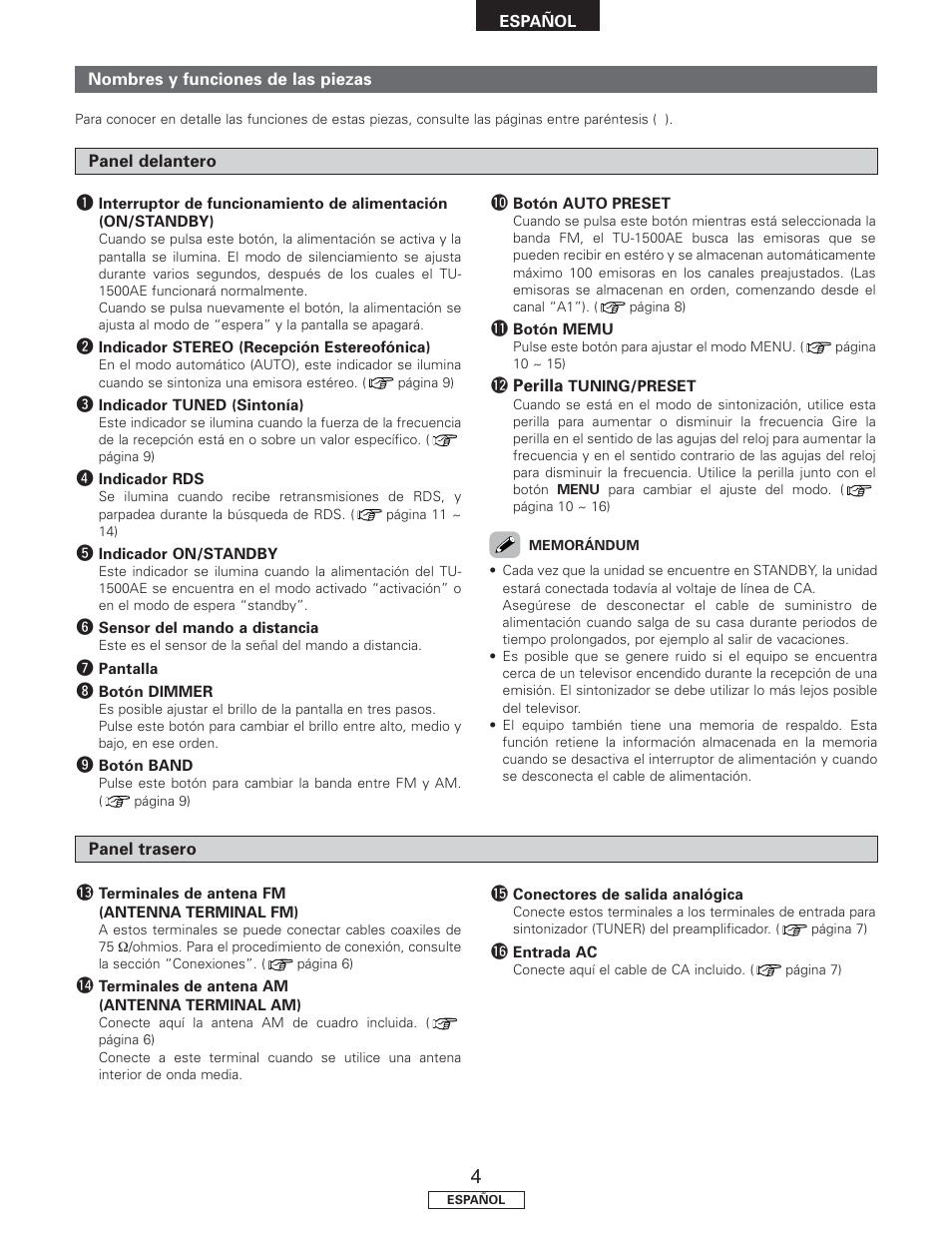 Denon TU-1500AE User Manual | Page 81 / 134