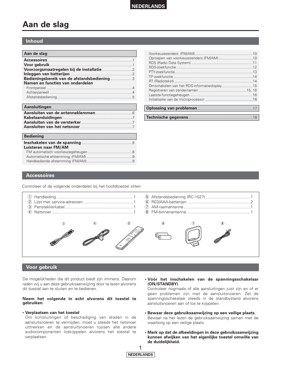 Aan de slag | Denon TU-1500AE User Manual | Page 96 / 134