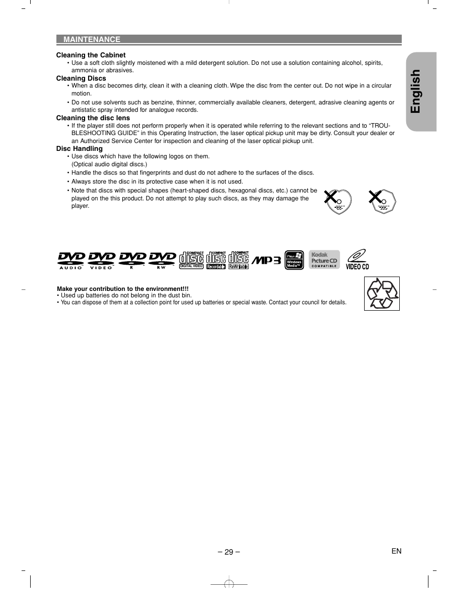 English | Denon DVM-2815 User Manual | Page 29 / 92