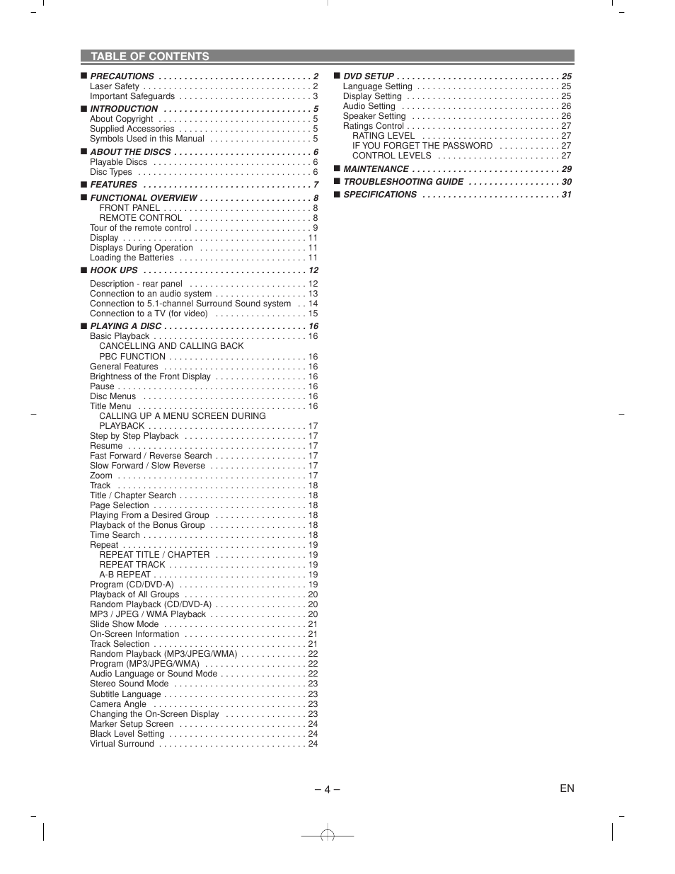 Denon DVM-2815 User Manual | Page 4 / 92