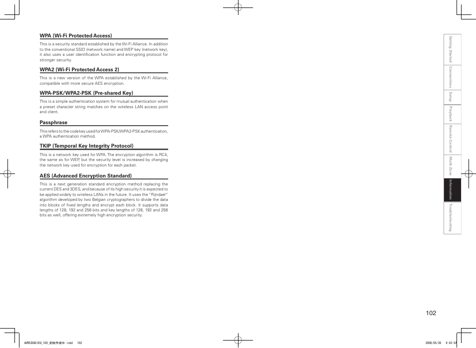 Denon AV SURROUND RECEIVER AVR-5308CI User Manual | Page 105 / 132