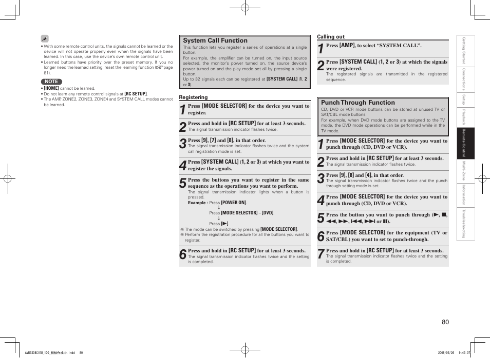 Denon AV SURROUND RECEIVER AVR-5308CI User Manual | Page 83 / 132