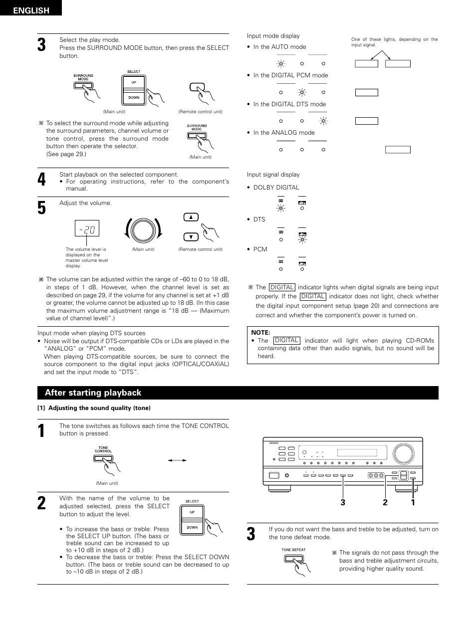 After starting playback, English | Denon 483 User Manual | Page 26 / 55