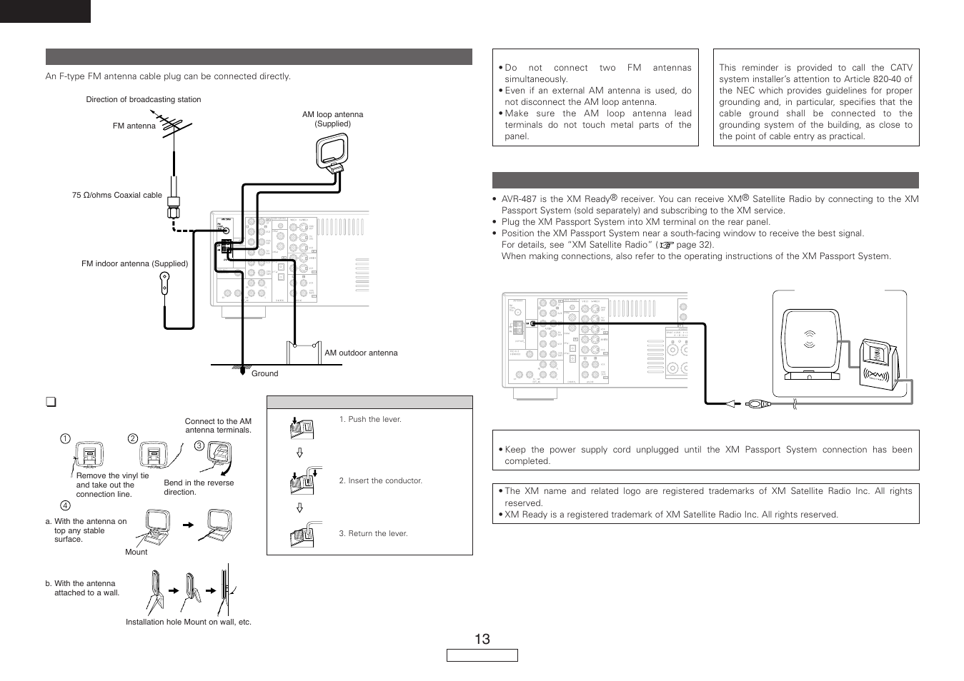 English | Denon AVR-487 User Manual | Page 16 / 52