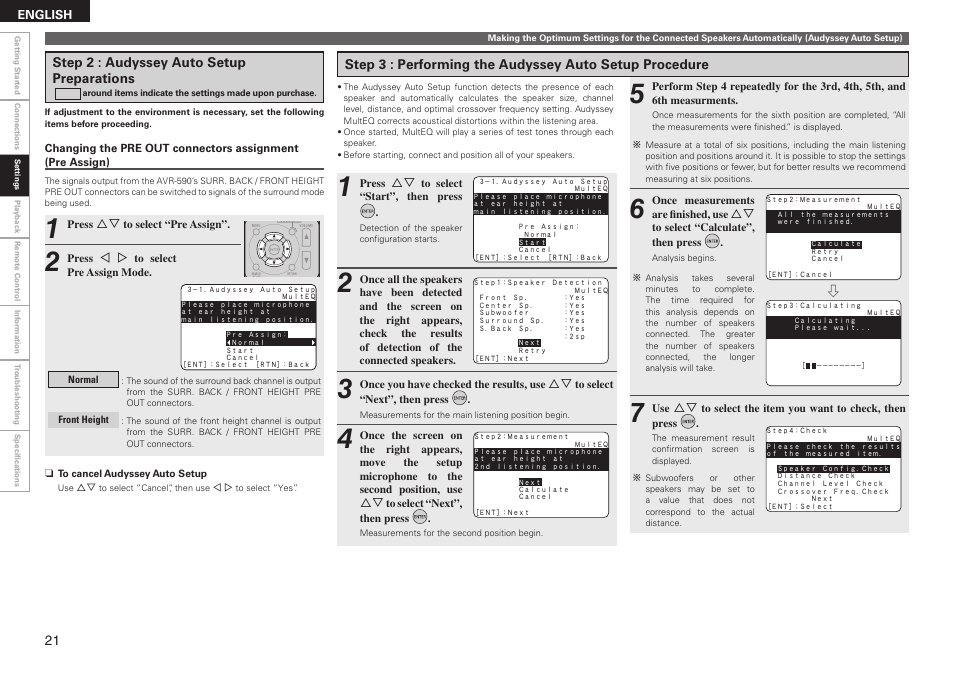 Denon AVR-590 User Manual | Page 24 / 67