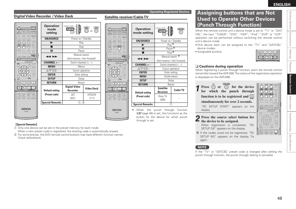Denon AVR-590 User Manual | Page 51 / 67