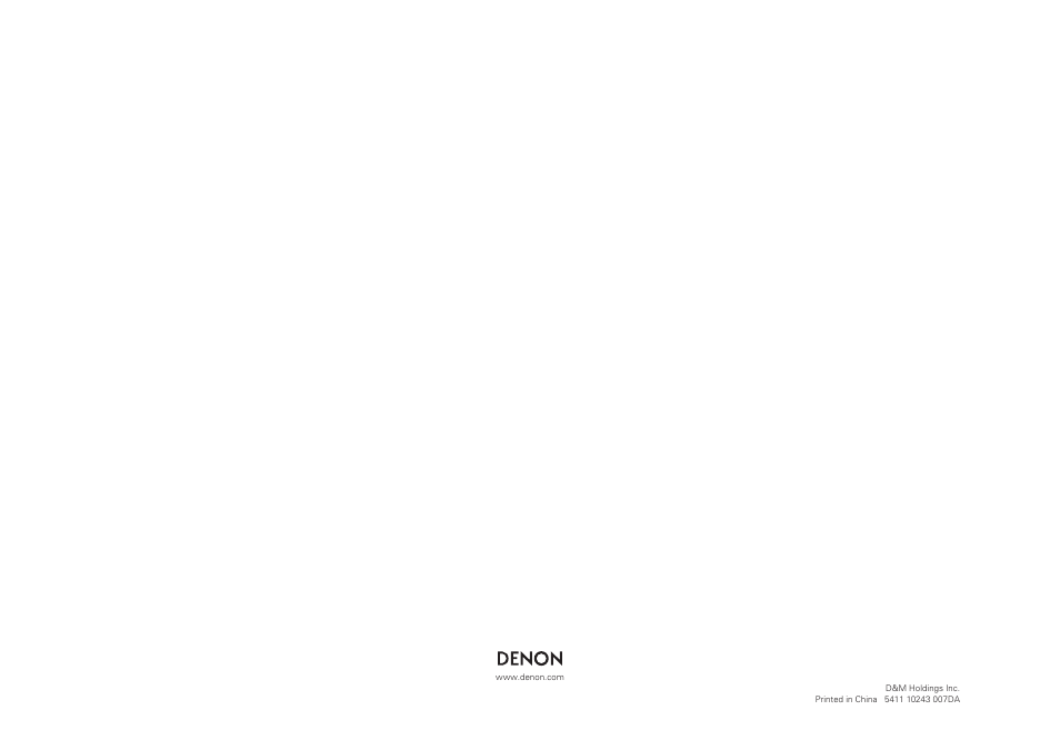 Denon AVR-590 User Manual | Page 67 / 67