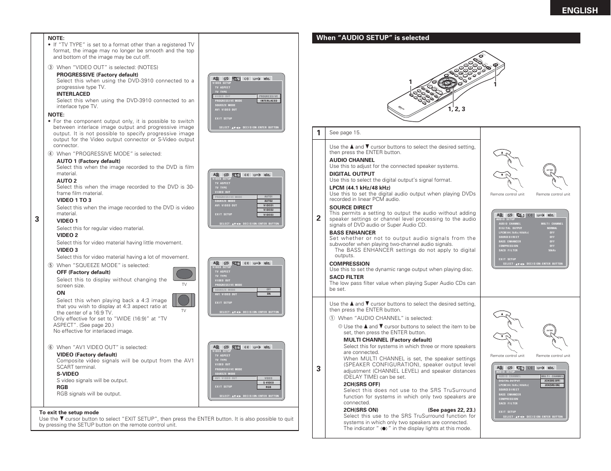 Denon DVD-3910 User Manual | Page 21 / 43