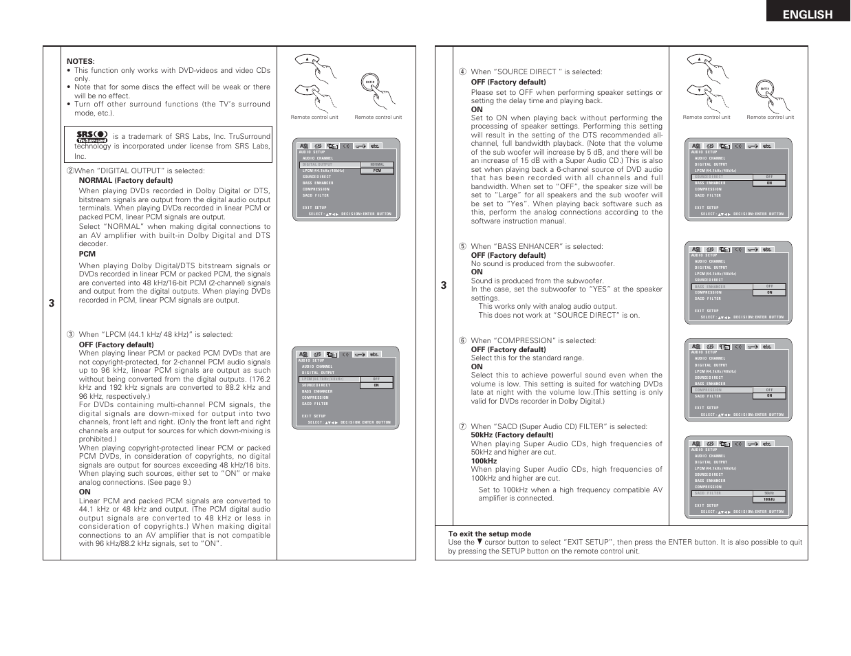 English 3 | Denon DVD-3910 User Manual | Page 23 / 43