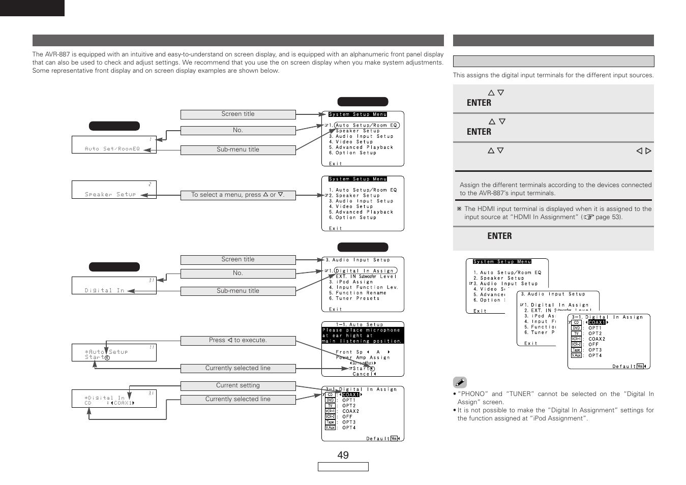 Denon AVR-887 User Manual | Page 52 / 82