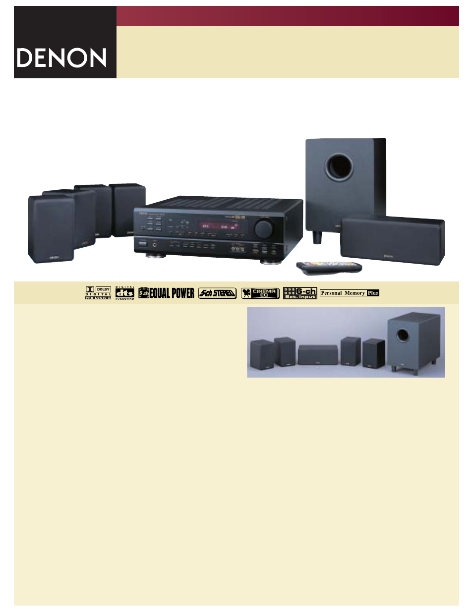 Denon DHT-483XP User Manual | 2 pages