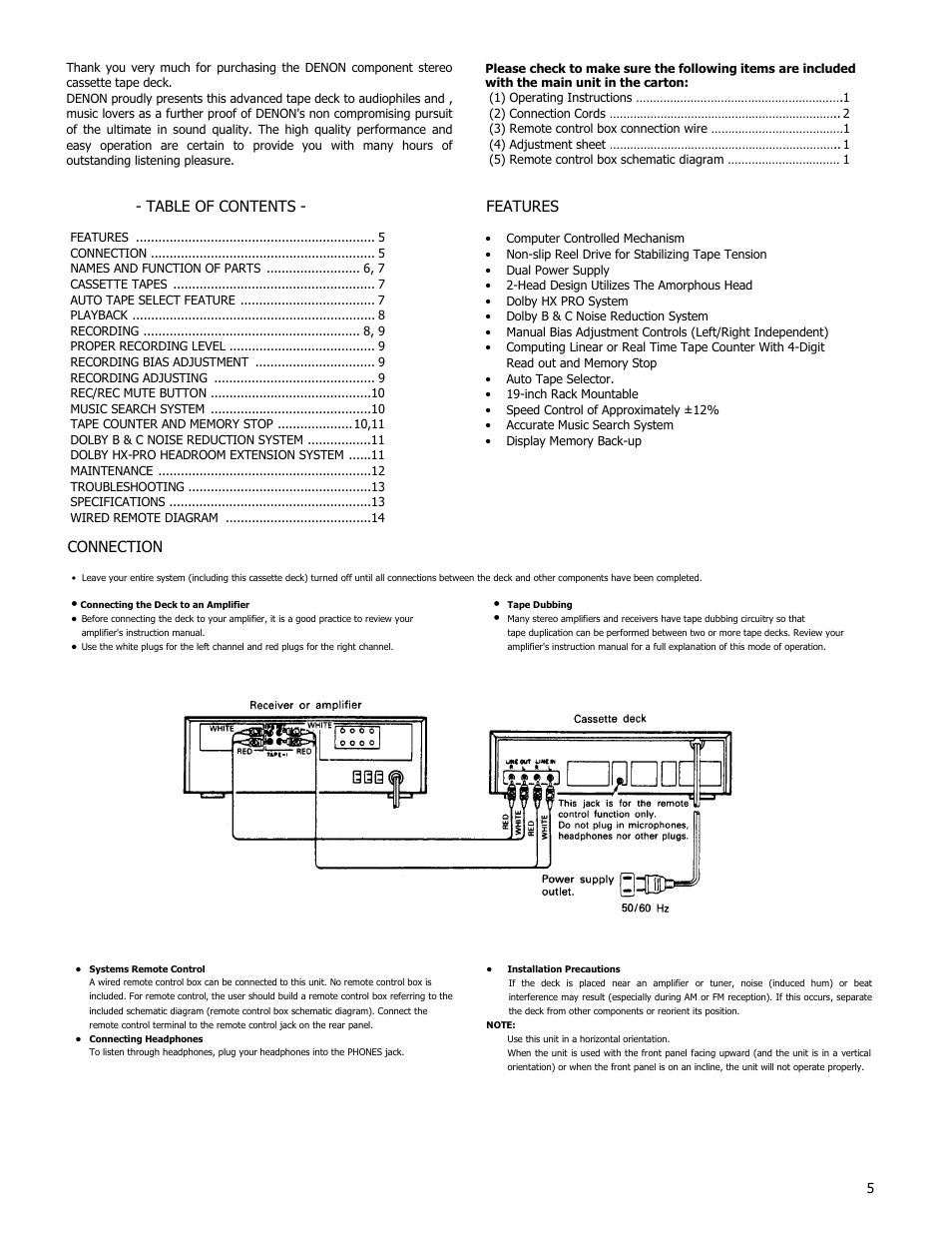 Denon DN-720R User Manual | Page 5 / 14