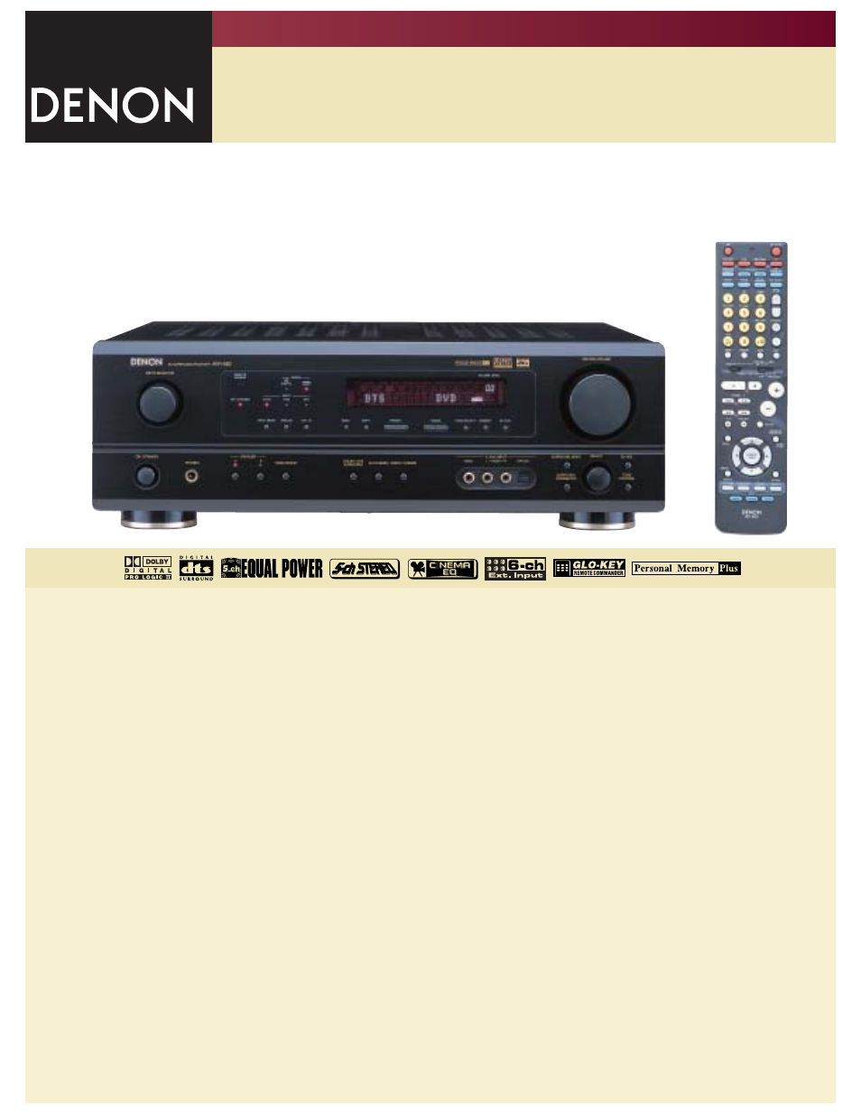 Denon AVR-683 User Manual | 2 pages