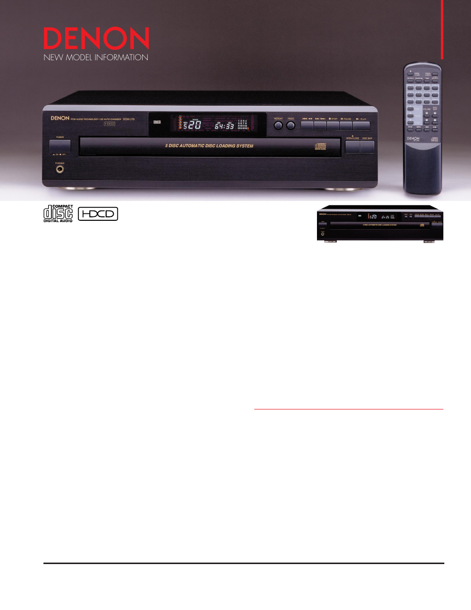 Denon DCM-270 User Manual | 1 page