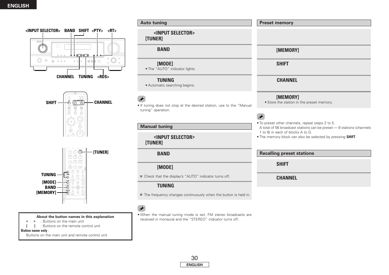 Denon AVR-1707 User Manual | Page 34 / 64