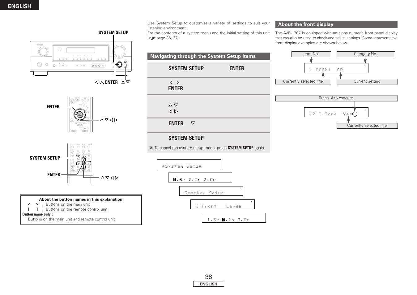 Denon AVR-1707 User Manual | Page 42 / 64