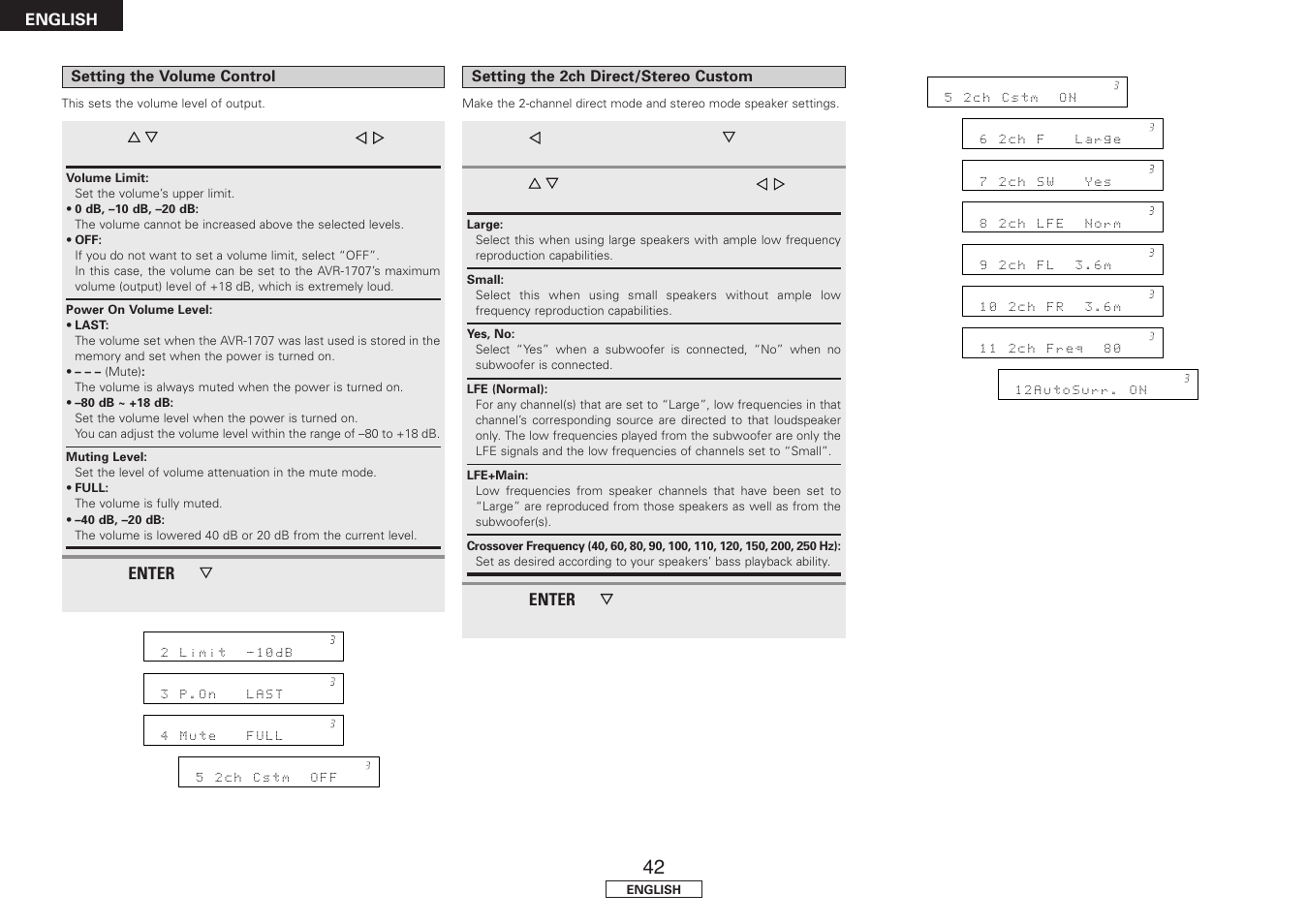 Denon AVR-1707 User Manual | Page 46 / 64