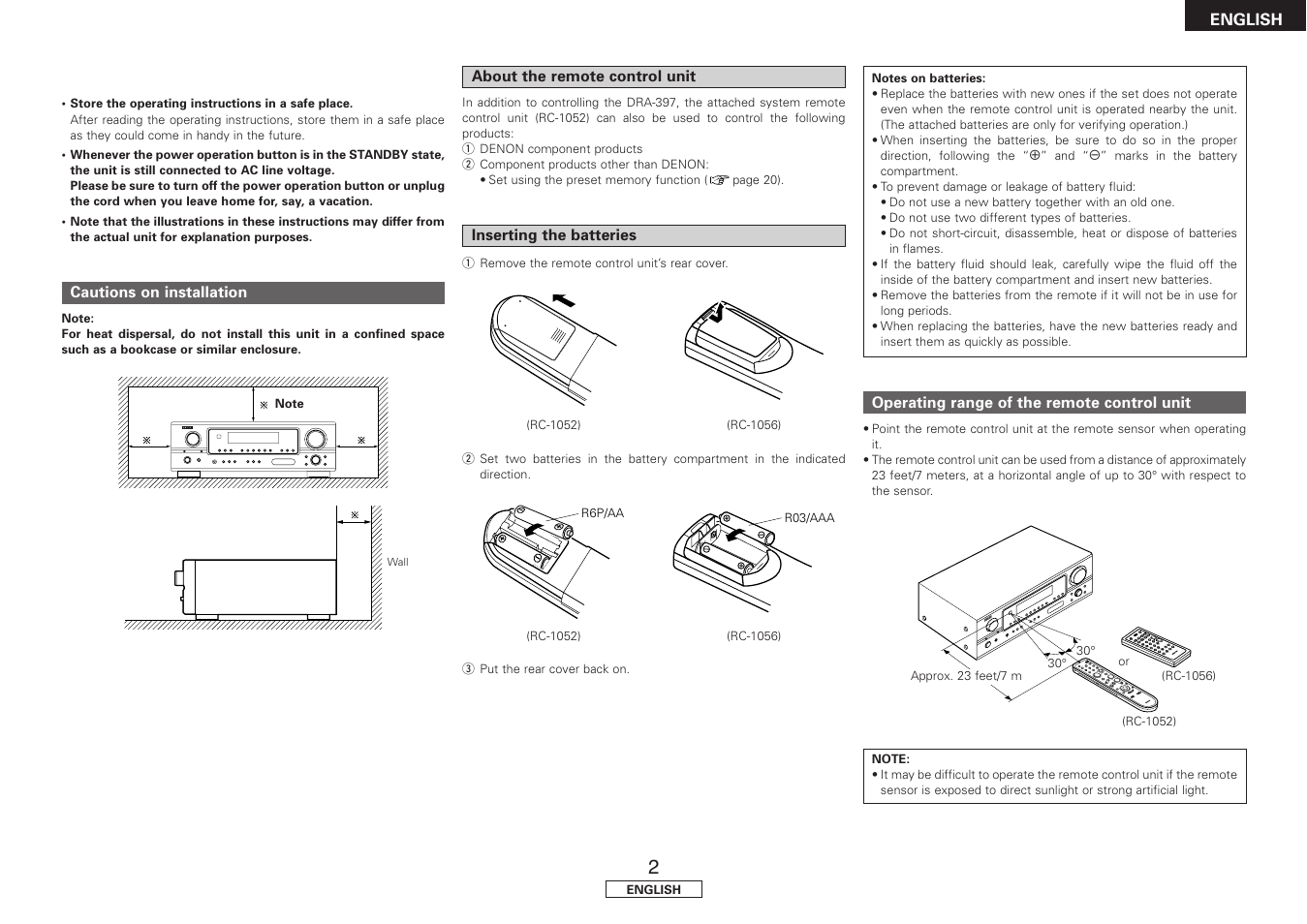 Denon DRA-397 User Manual | Page 5 / 32