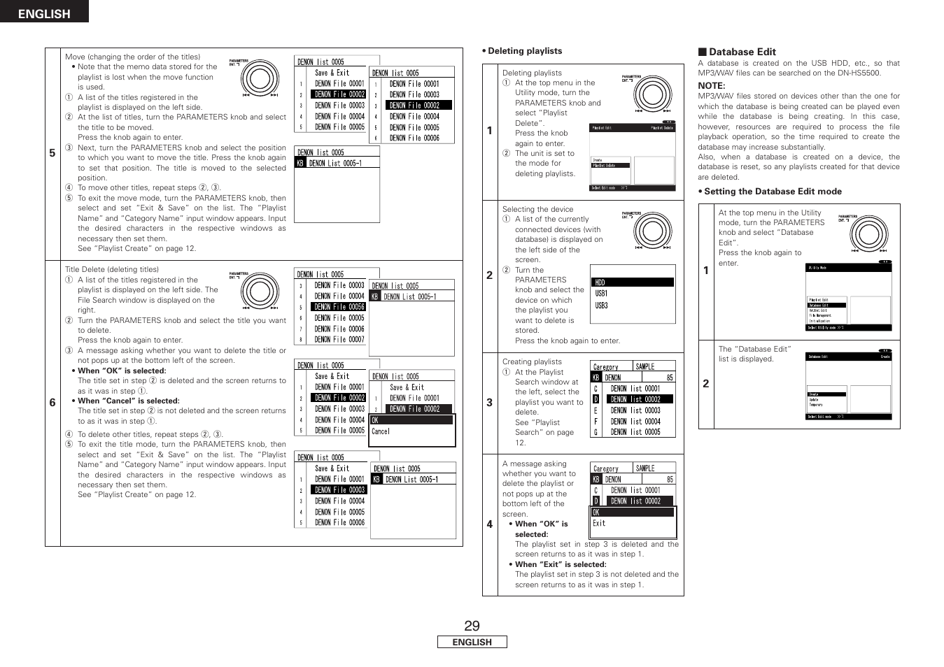 English | Denon DN-HS5500 User Manual | Page 34 / 41