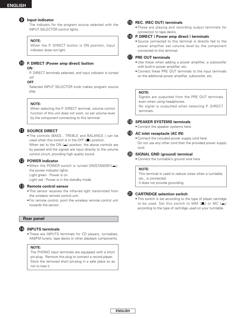 Denon PMA-2000AE User Manual | Page 10 / 90