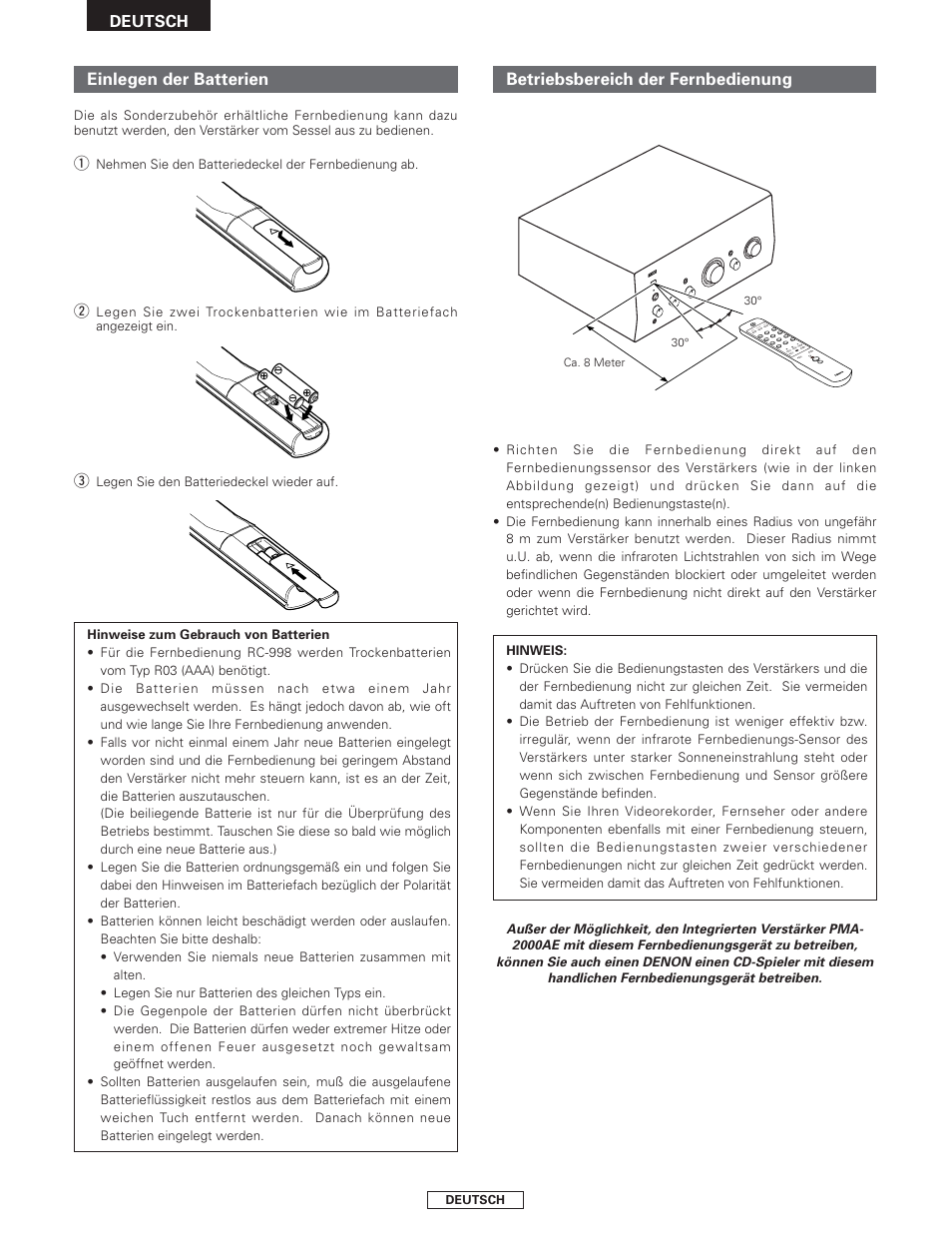 Denon PMA-2000AE User Manual | Page 20 / 90