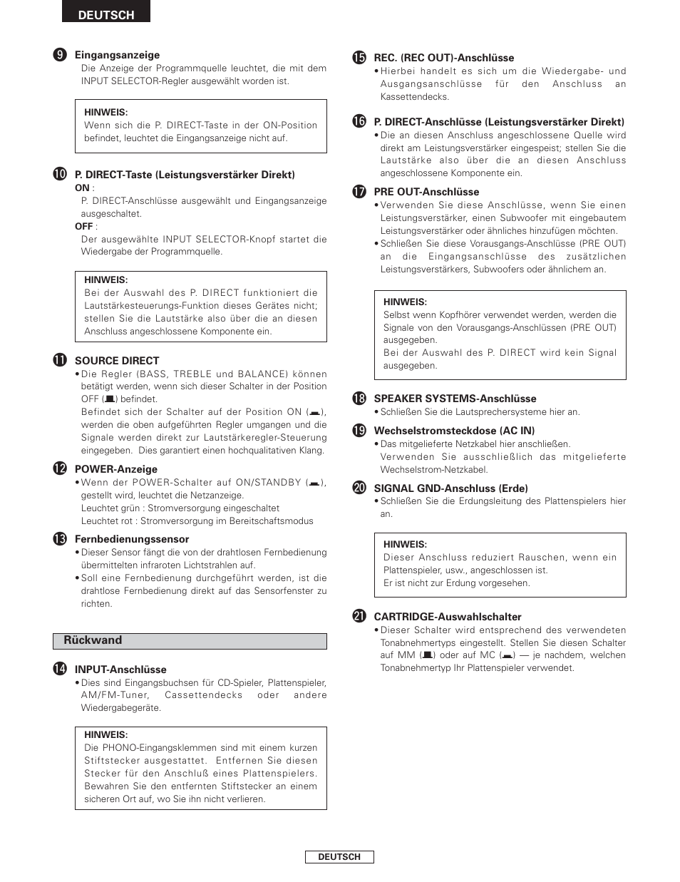 Denon PMA-2000AE User Manual | Page 22 / 90