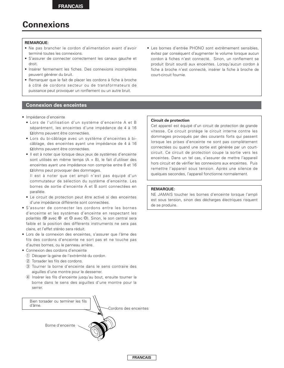 Connexions | Denon PMA-2000AE User Manual | Page 36 / 90