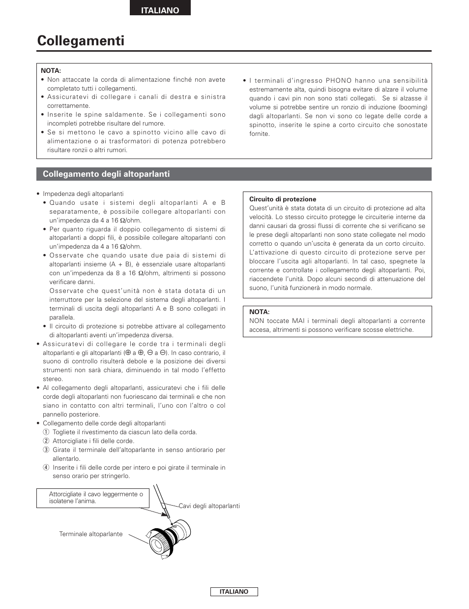 Collegamenti | Denon PMA-2000AE User Manual | Page 48 / 90