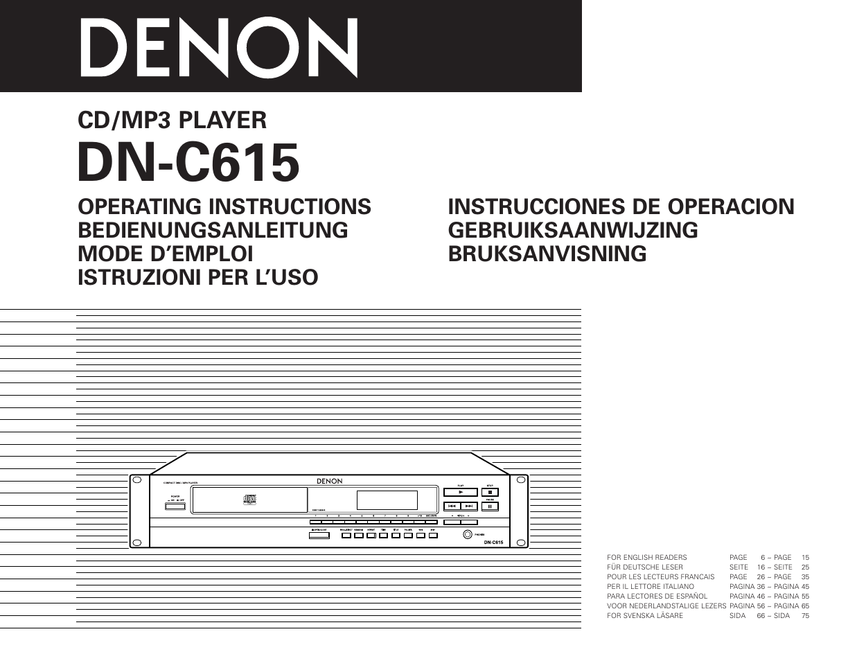 Denon DN-C615 User Manual | 76 pages