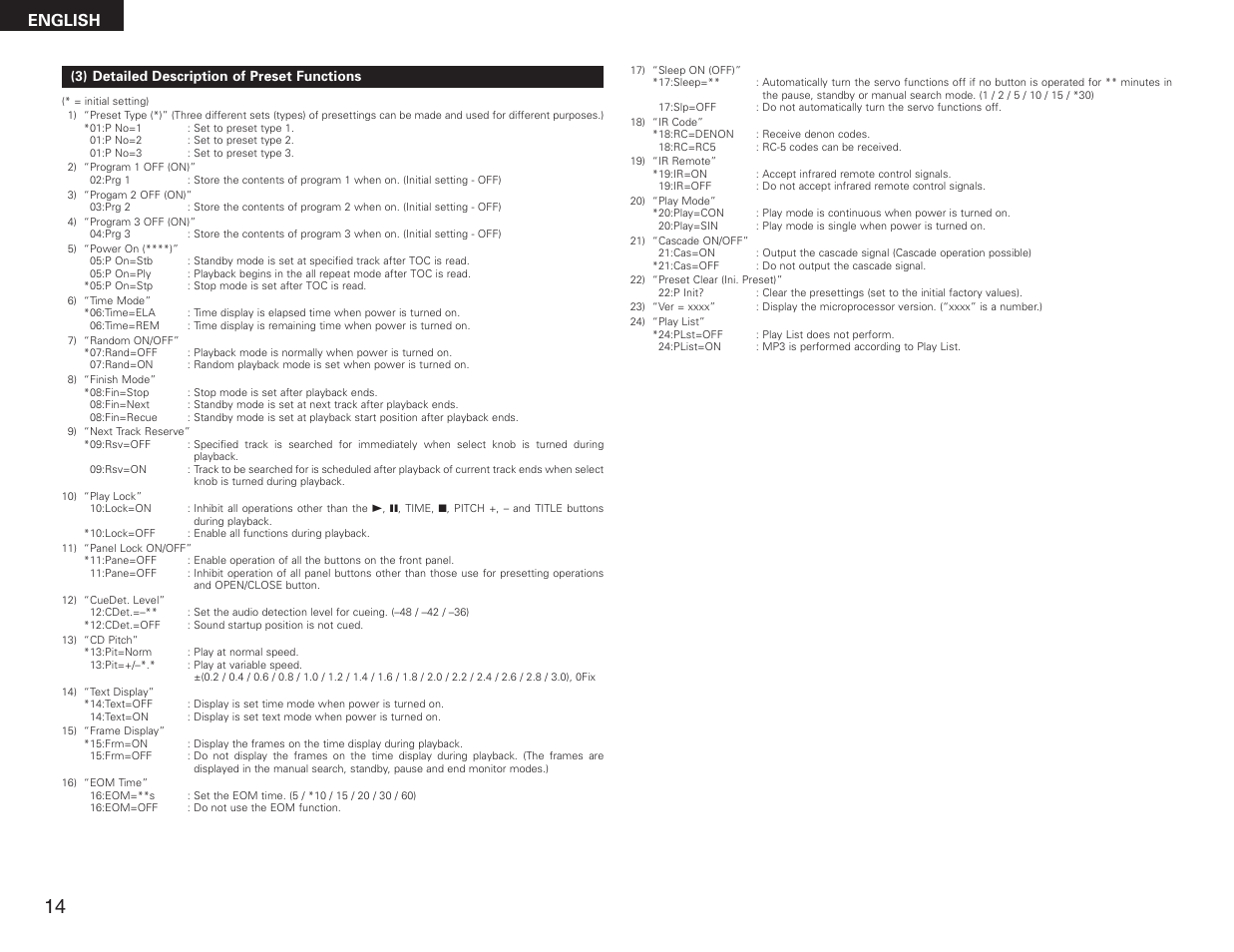 English | Denon DN-C615 User Manual | Page 14 / 76