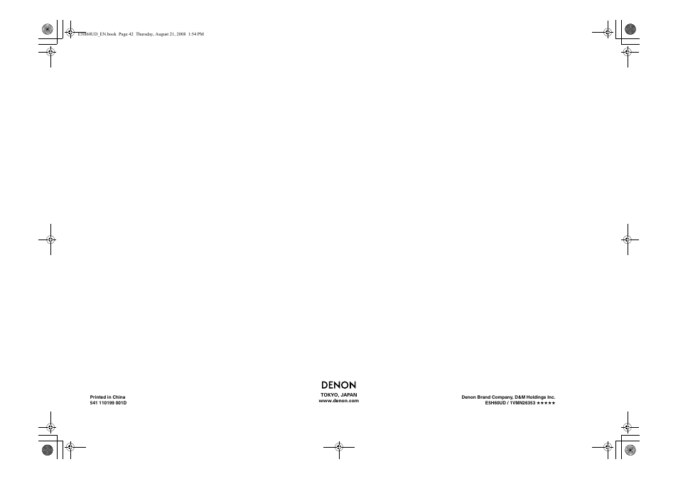 Denon DVD-1800BD User Manual | Page 45 / 45
