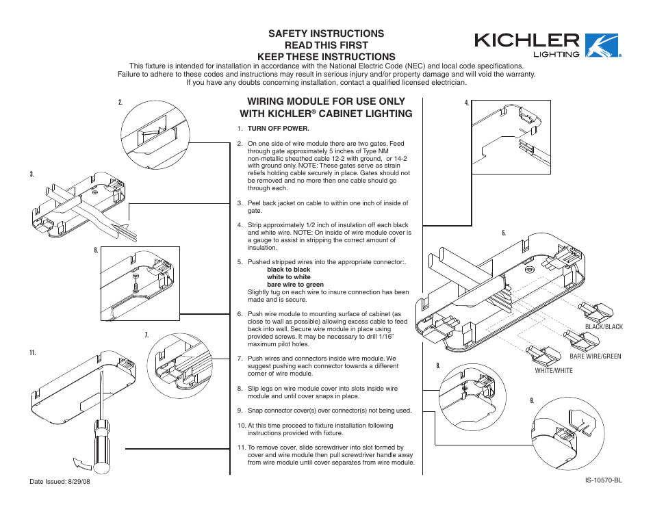 Kichler 10570 User Manual | 1 page
