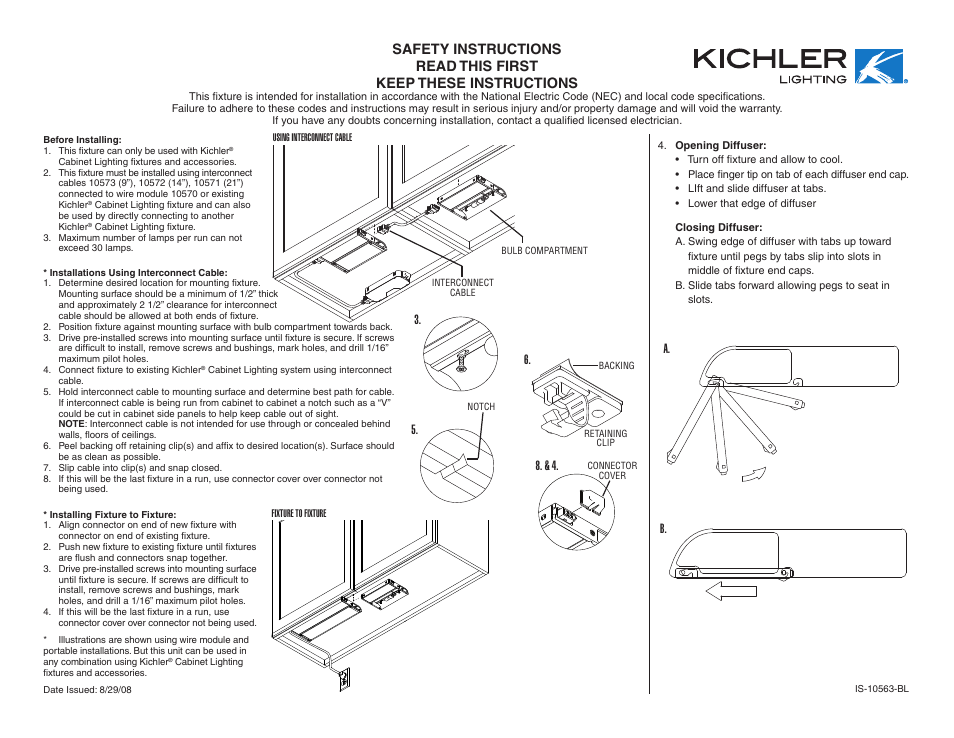 Kichler 10565 User Manual | 1 page