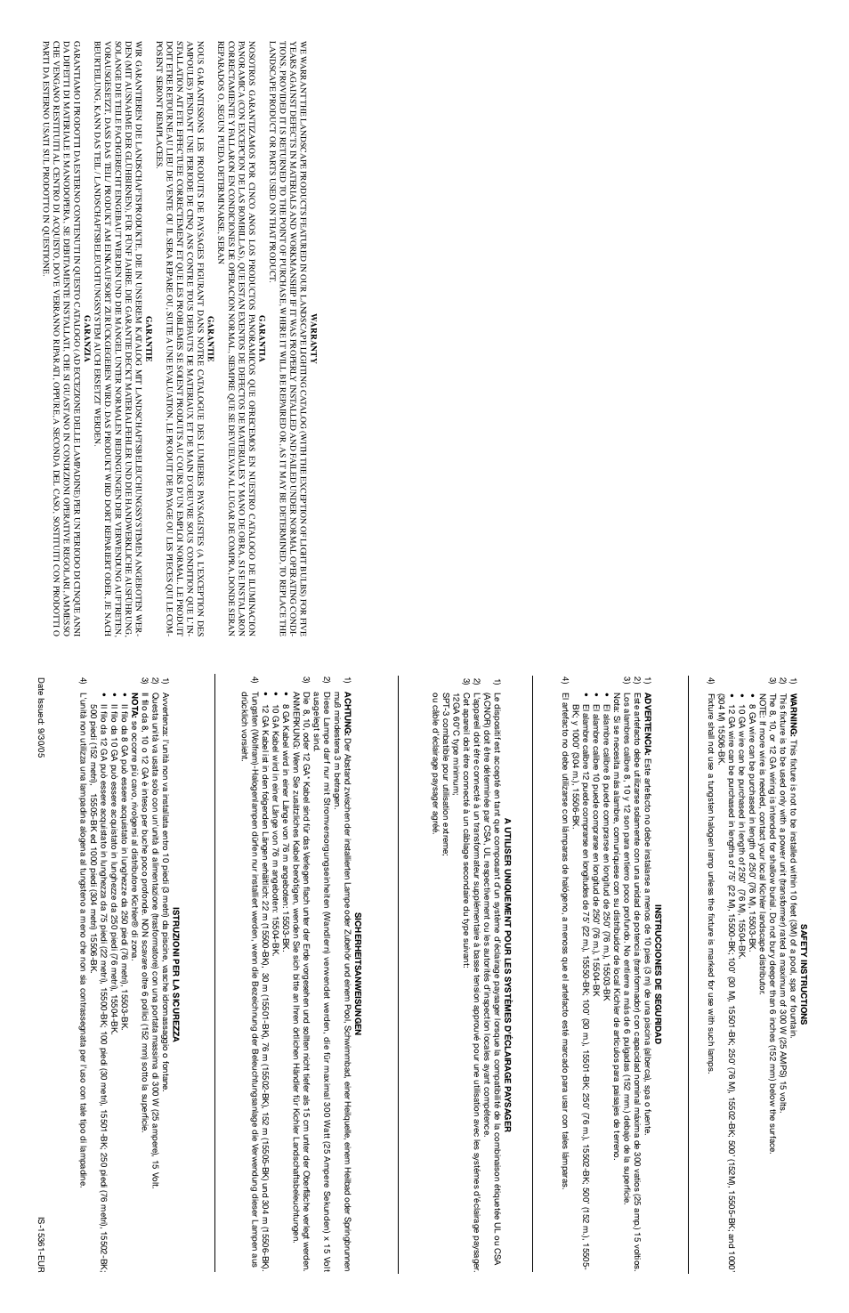 Kichler 15361 User Manual | 2 pages