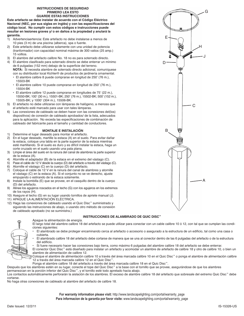 Kichler 15326 User Manual | Page 2 / 2