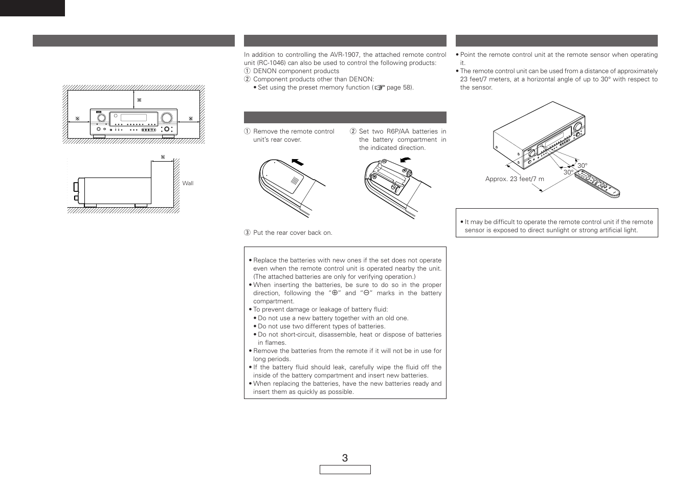 Denon AVR-1907 User Manual | Page 6 / 74